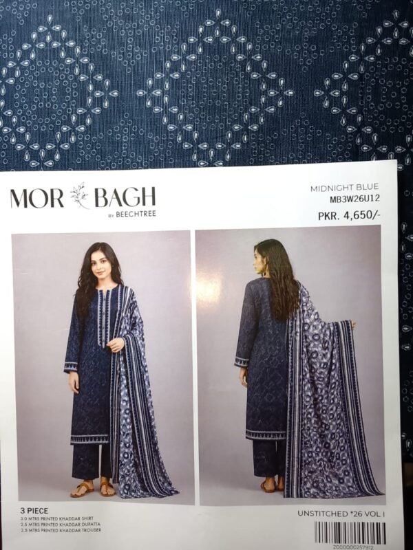 MOR BAGH by Beechtree (Khaddar 3 Piece) Free Shipping