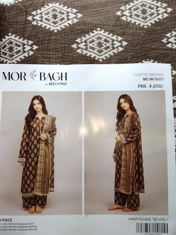 MOR BAGH by Beechtree (Khaddar 3 Piece) Free Shipping